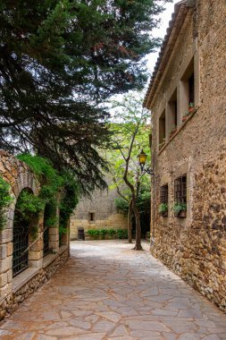 Girona, Katalonya, İspanya 'daki Eski Dostlar Kasabası