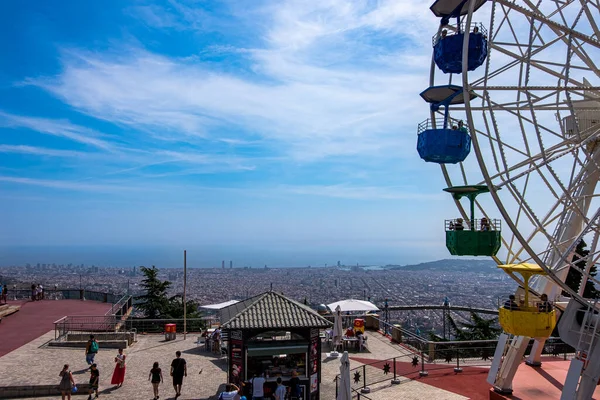 Parco Tematico Tibidabo Montagna Barcellona Catalogna Spagna — Foto Stock