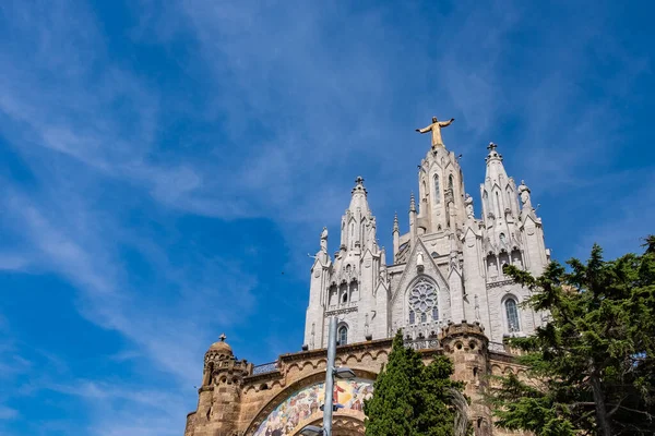 Barcelona, Katalonya, İspanya 'daki Tibidabo tema parkı dağı