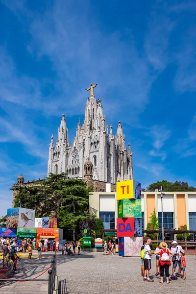 Parque Temático Tibidabo Montanha Barcelona Catalunha Espanha — Fotografia de Stock