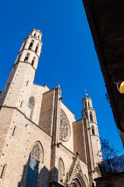 Barselona şehrindeki Santa Maria del Mar Kilisesi, Katalonya, İspanya