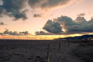 Barselona, Katalonya, İspanya 'daki Castelldefels plajı