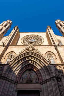 Barselona şehrindeki Santa Maria del Mar Kilisesi, Katalonya, İspanya