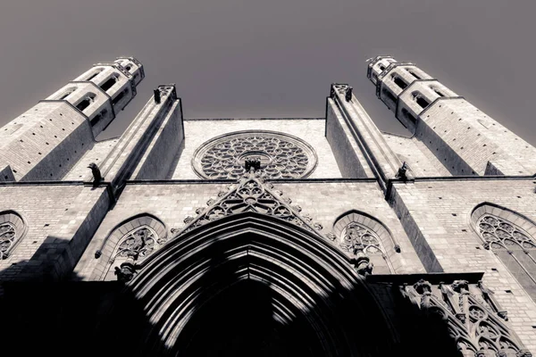 Εκκλησία Santa Maria Del Mar Στη Βαρκελώνη Καταλονία Ισπανία — Φωτογραφία Αρχείου