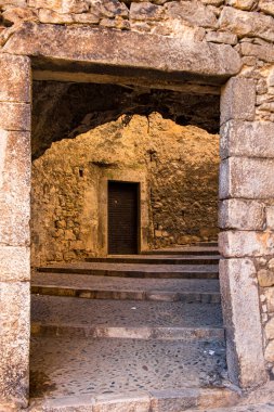 Katalonya, İspanya 'daki Girona şehir tarihi merkezi