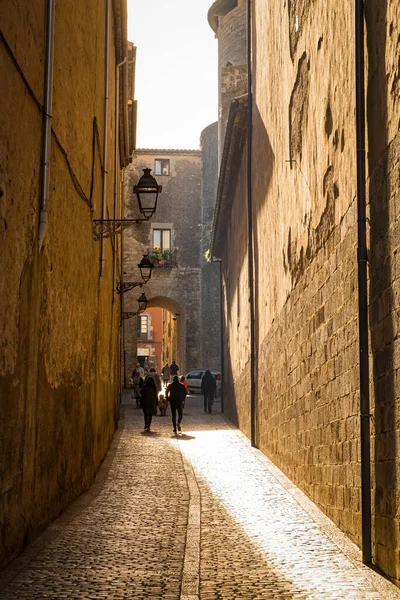 Katalonya Spanya Daki Girona Şehir Tarihi Merkezi — Stok fotoğraf