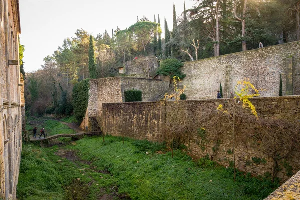 Katalonya, İspanya 'daki Girona şehir tarihi merkezi