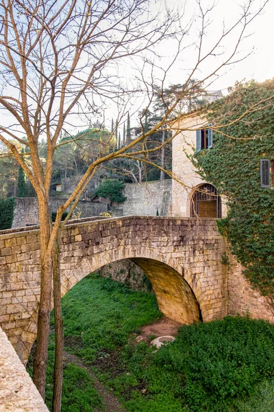 Historisches Zentrum Der Stadt Girona Katalonien Spanien — Stockfoto