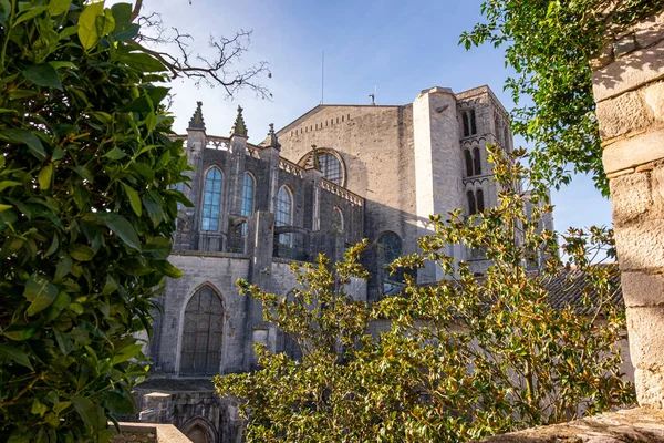 Katalonya, İspanya 'daki Girona şehir tarihi merkezi