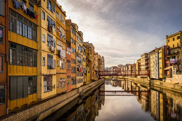 Katalonya, İspanya 'daki Girona şehir tarihi merkezi