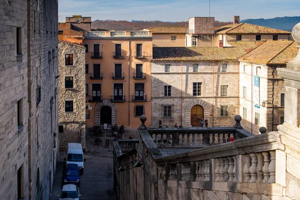 Katalonya Spanya Daki Girona Şehir Tarihi Merkezi — Stok fotoğraf