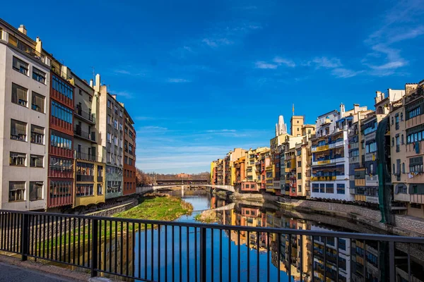 Katalonya, İspanya 'daki Girona şehir tarihi merkezi