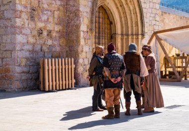 Tarragona 'daki Montblanc köyü, Katalonya, İspanya