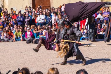 Tarragona 'daki Montblanc köyü, Katalonya, İspanya