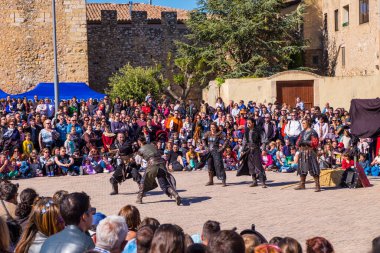 Tarragona 'daki Montblanc köyü, Katalonya, İspanya
