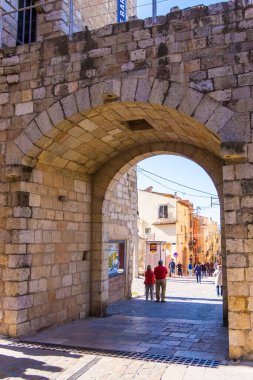 Tarragona 'daki Montblanc köyü, Katalonya, İspanya