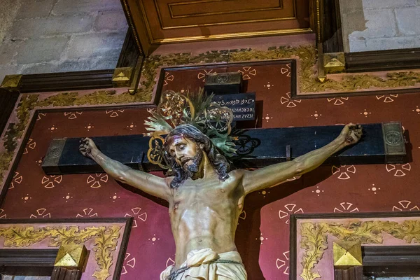 Kerk Montblanc Dorp Tarragona Catalonië Spanje — Stockfoto