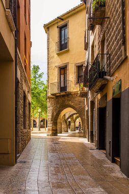 Banyoles 'deki eski şehir, Katalonya, İspanya