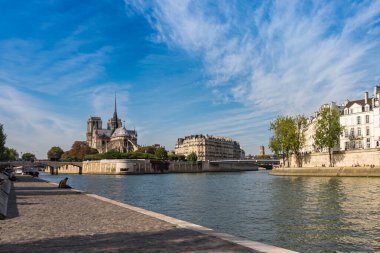 Paris, Fransa 'daki Notre dame Katedrali.