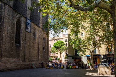 Barselona 'daki Santa Maria del Pi Kilisesi, Katalonya, İspanya