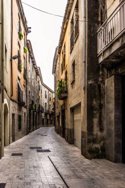 Banyoles 'deki eski şehir, Katalonya, İspanya