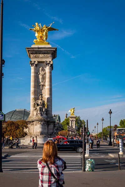 Pont Alexandre Iii Párizs Franciaország — Stock Fotó