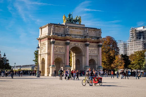 Тріумфальна Арка Каррусель Парижі Франція — стокове фото