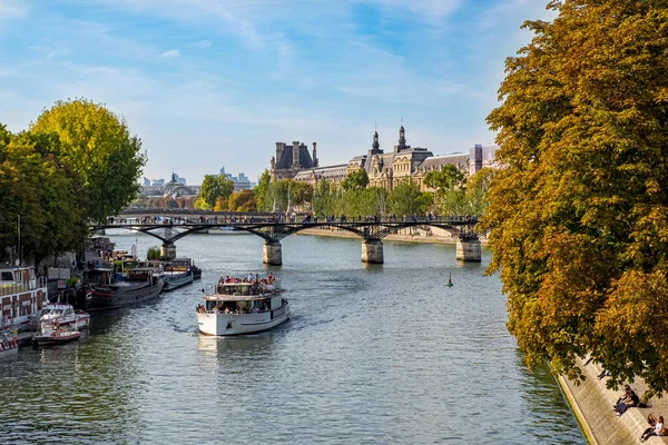 Pont Des Arts Híd Párizsban Franciaország — Stock Fotó