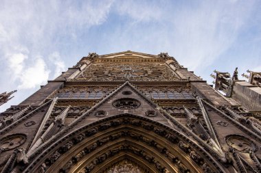 Paris, Fransa 'daki Notre dame Katedrali.