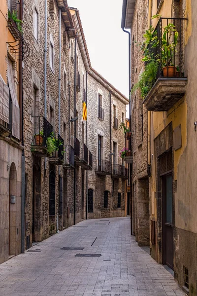 Calle Banyoles Casco Antiguo Cataluña España — Foto de Stock