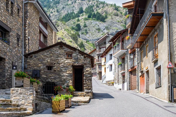 Wahrzeichen Des Dorfes Canillo Andorra — Stockfoto