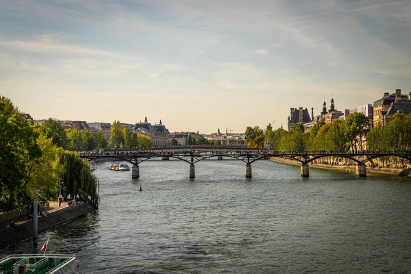 Γέφυρα Pont Des Arts Στο Παρίσι Γαλλία — Φωτογραφία Αρχείου