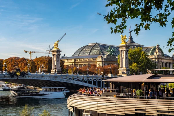 Grand Palais Pont Alexandre Iii Párizsban Franciaországban — Stock Fotó