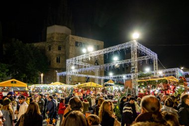 Santa Llucia Noel Pazarı Barselona, Katalonya, İspanya