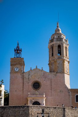 Barselona, İspanya 'daki Sitges manzarası.