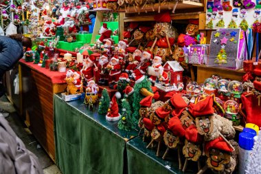 Santa Llucia Noel Pazarı Barselona, Katalonya, İspanya