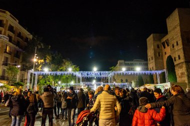 Santa Llucia Noel Pazarı Barselona, Katalonya, İspanya