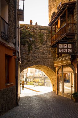 Gerona, İspanya 'daki antik ortaçağ kasabası Camprodon