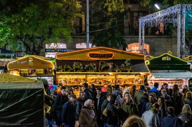 Santa Llucia Noel Pazarı Barselona, Katalonya, İspanya