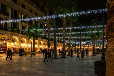 Plaza Real (Royal Place) Barcelona, Katalonya, İspanya