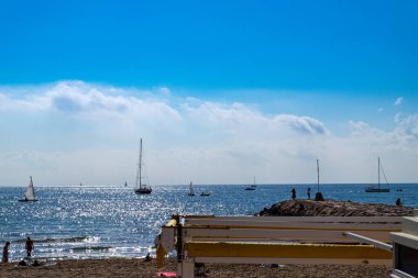 Barselona, İspanya 'daki Sitges manzarası.