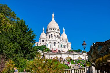 Paris, Fransa 'daki Basilique du Sacre Coeur de Montmartre.