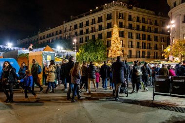 Santa Llucia Noel Pazarı Barselona, Katalonya, İspanya
