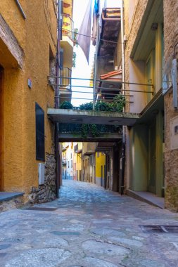 Gerona, İspanya 'daki antik ortaçağ kasabası Camprodon