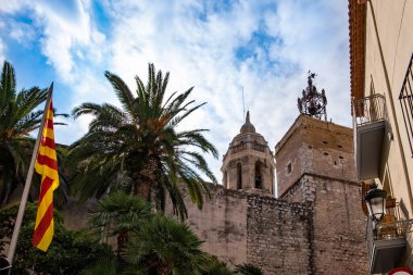 Barselona, İspanya 'daki Sitges manzarası.