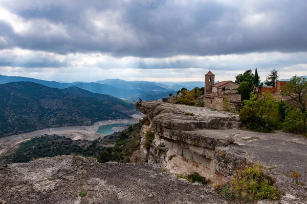 Vista Panorámica Del Pueblo Siurana Cataluña España —  Fotos de Stock