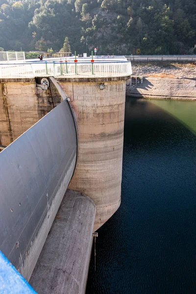 Dam Bij Moeras Ter River Sau Reservoir Catalonië Spanje — Stockfoto