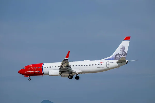 Barcelona Octubre 2017 Despegue Del Avión Aeropuerto Barcelona — Foto de Stock