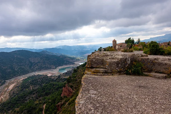 Panoramautsikt Över Byn Siurana Katalonien Spanien — Stockfoto