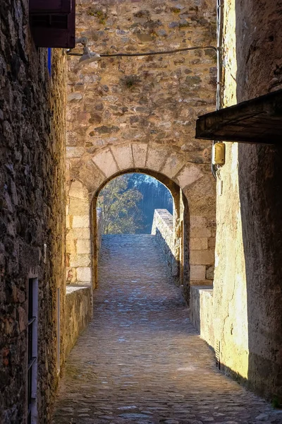 Starověké Středověké Město Camprodon Gironě Španělsko — Stock fotografie